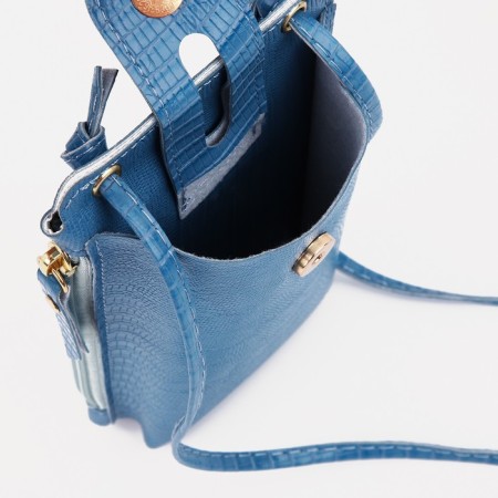 Baby bag on magnet, long belt, blue color-2