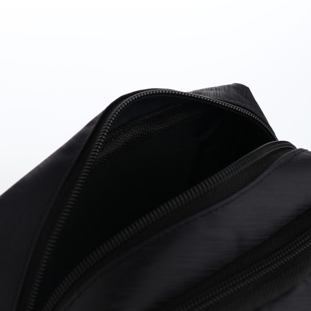 Men's bag 20*8*23, 2 Otv on the zipper, n/k, black-4