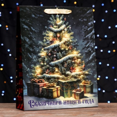 Laminated vertical "Christmas tree in the forest!", 33 x 42 x 10 cm-2