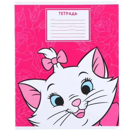 Notebook in a slanting ruler of 12 sheets, 5 types of mix, cover coated cardboard, cats aristocrats-9