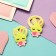 Hair elastic band "Baby" (set 2 pcs) bunny, 3 cm, yellow