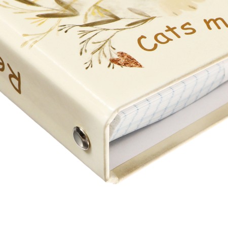 Notebook on rings of 80 sheets in the cage "Love as it is", with a shift block, a solid cover, glossy lamination, block 60 g/m2-2
