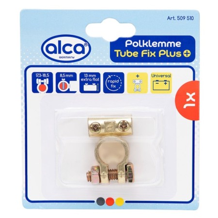 Terminals for battery "+" with cable wiring, zinc alloy, in the blister