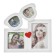 Photo frame plastic in 4 photos 6x6, 9x9, 10x15 cm "White Glasses" 28x27 cm