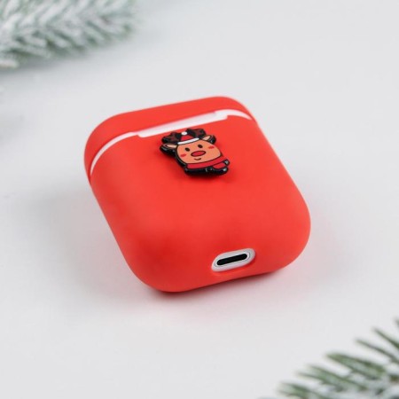 The case for wireless headphones "Happy New Music", 5.5 x 4.7 cm-4