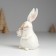 Souvenir Polystone "Rabbit White Fatty with Rabbit on the paws" 5.5x5x11.5 cm cm cm