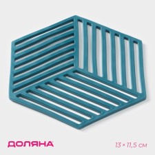 Hot silicone stand, 13 × 11.5 × 0.3 cm, blue color