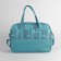 Road bag on a zipper, a lightning department, 3 outer pockets, a long belt, blue color