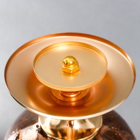 Summary metal, glass per 1 candle "mosaic" gold 59.5x14x23 cm-6