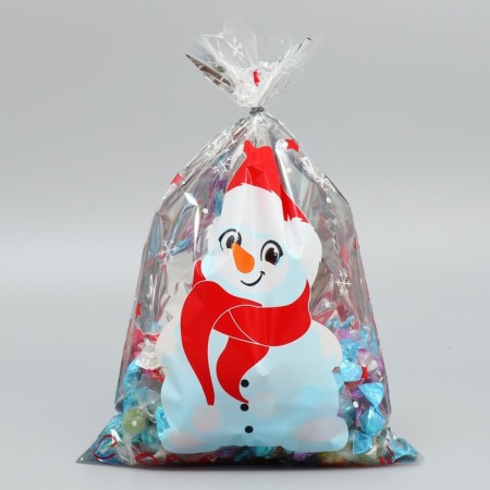 Plastic package "Snowman", 20 x 30 cm, new year-1