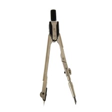 Steel compass for high school and students Globus Technica, nickelled, brass pencil insert, 125 mm