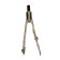 Steel compass for high school and students Globus Technica, nickelled, brass pencil insert, 125 mm