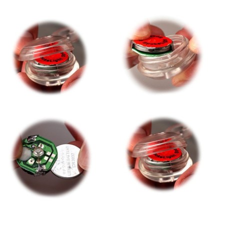 The bicycle backbone "Master K", 1 diode, 3 modes, CR2032, Green-4