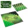 Set for playing 2 in 1 checkers + military backgammon, 32 x 32 cm, black and green checkers