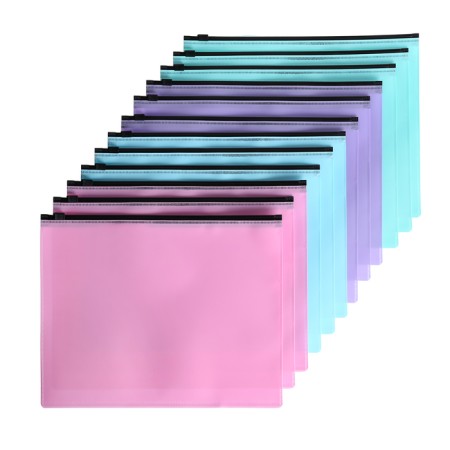 A set of paces-converts on the A5, 150 microns, Calligrata Pastel, with black zipper, translucent, pastel, 12 pieces, mix-1