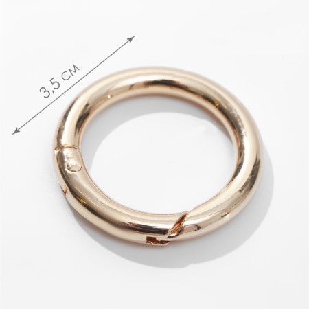 Karabin ring, d = 25/35 mm, thickness - 5 mm, 5 pcs, gold color-1