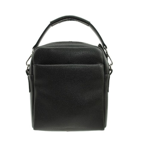 Male bag, genuine leather, black 17x5x22 cm-1