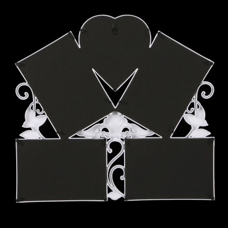 Photo frame plastic in 5 photos 10x15, 12x12 cm "Butterflies and monogram" white 34.5x37 cm-3
