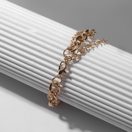 Bracelet Metal “Wheel” chain, color black gold, l = 16 cm-2