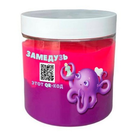 Slime "Glass" "Medusa" 400 g, purple/pink, neon