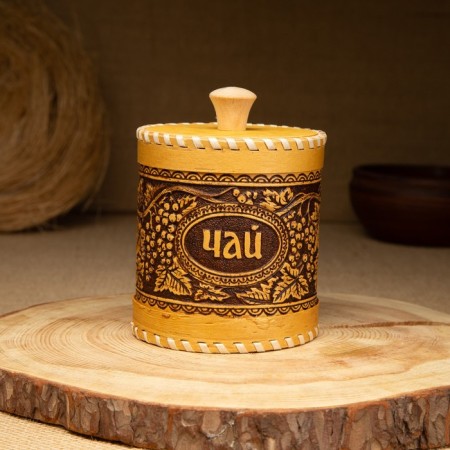 TUES "Currant", tea, D - 10 cm, 14.5 × 10.5 cm, birch bark