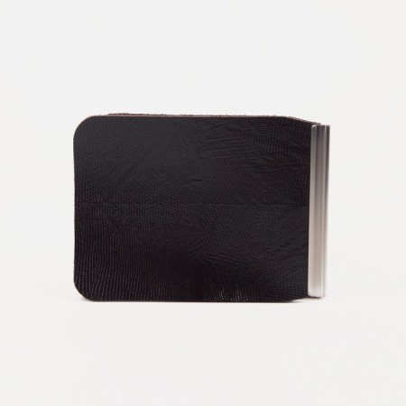 Clime for bills, with a metal clamp, iguana, textura, brown color-2