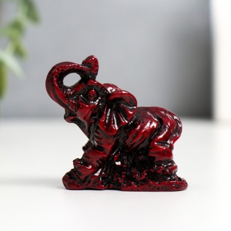 NECKE "Elephants of Happiness" dark red set 6 pieces 4.5x3x4 cm-1