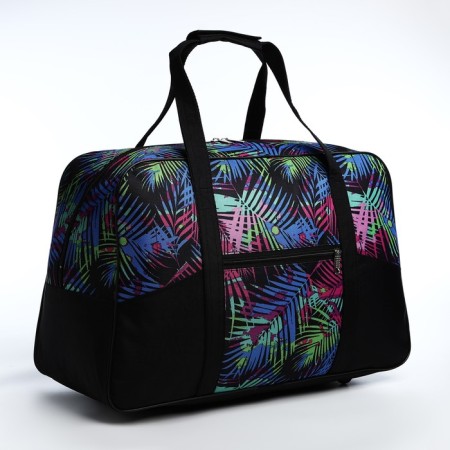 Road bag on lightning, 3 external pockets, black/multi -colored color