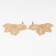 Earrings Metal "Style" sheet, maple, color gold