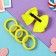 Hair set "Baby" (4 elastic bands, 1 clamp) yellow