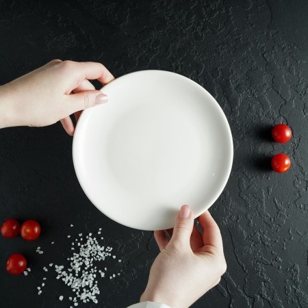 Plate porcelain dessert shade White Label, d = 17.5 cm, white color-8