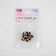 A set of buttons on the leg, d = 10 mm, 10 pcs, with sparkles, black/gold color