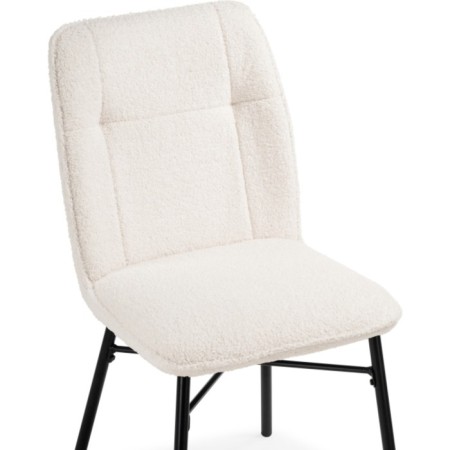 Stool on a metal frame Denis Metal/Builder fabric, black/white 46x59x87 cm-5