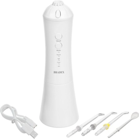 Irrigator BRADEX KZ1381, Protitive, 230 ml, 4 nozzles, from the battery, white-3