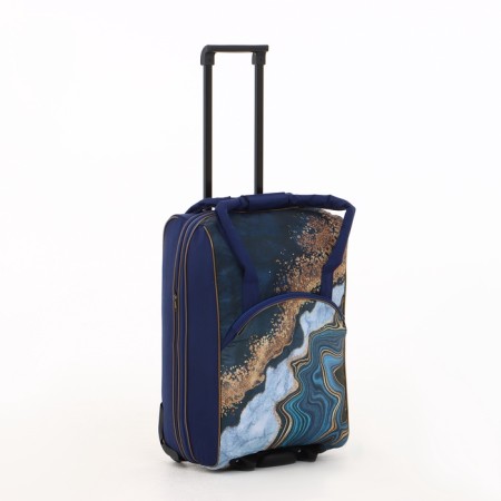 Small suitcase 20 ", a road bag with a zipper, blue color-2