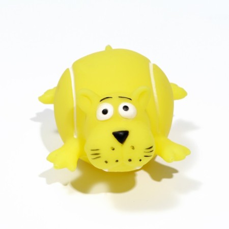 Brying toy "dog" for dogs, 10 cm, yellow-1