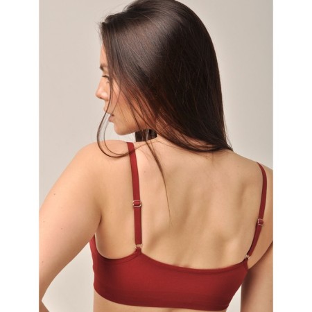 Female top on thin adjustable straps with cups Top with Cup, size 50, dark cute color-1