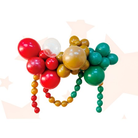 Set for creating compositions from balloons, set of 52 pcs., Red, green, brown