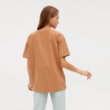 Women's T-shirt Minaku Oversize Fit: Sand color, river 52-2