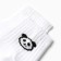Women's socks shortened "Panda", white color, rr 23-25