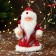 Santa Claus "In a patterned fur coat with a flashlight" 19 cm, red