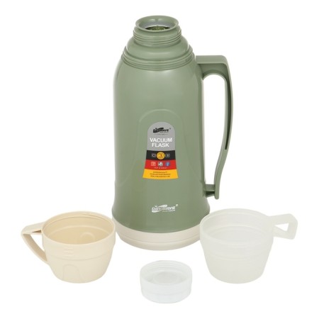 Thermos 1.7 l, with a glass flask, retains heat 14 hours, 14 x 34 cm, green-1