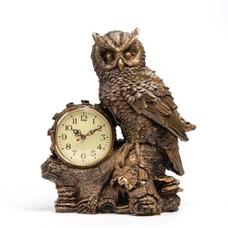 Table hours "Fireplaces. Owl", discrete move, dial D-11 cm, 31 x 34 cm, aa