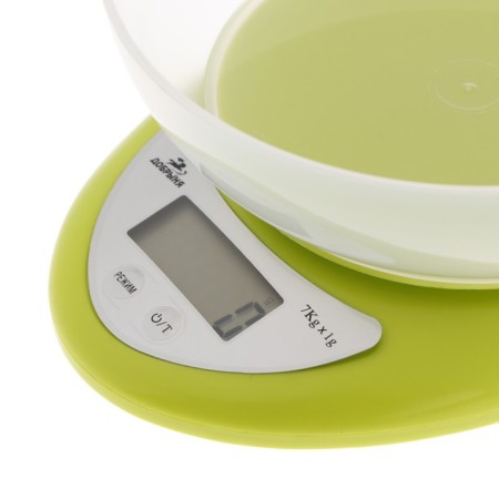Libra Kitchen "Dobrynya" do-3008, electronic, up to 7 kg, light green-3