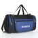 Board Road on a zipper, a long belt, 3 outer pockets, black/blue color