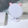 The mirror of the desktop “circle”, D mirror surface 14.5 cm, pink color