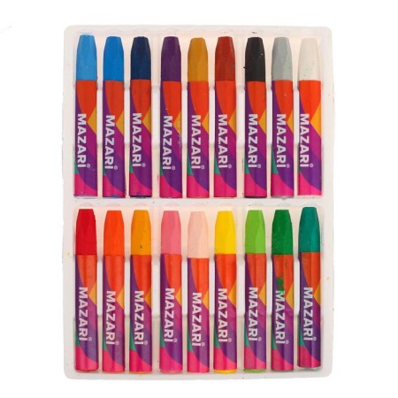 Mazari oil pastel, 18 colors, hexagonal housing, length 73 mm, D housing 10 mm, cardboard packaging-2