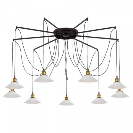 Suspended Citilux “Edison” CL451291, 150x150x235 cm, 9x75W, e27, black color-9