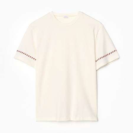 Women's T-shirt with Red Kant Basic Line Milk Color, Rr. 44-3