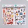 Plastic/Fireman Plastic sticker with sparkles mix 14x25 cm